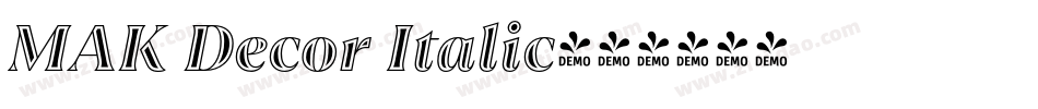 MAK Decor Italic字体转换